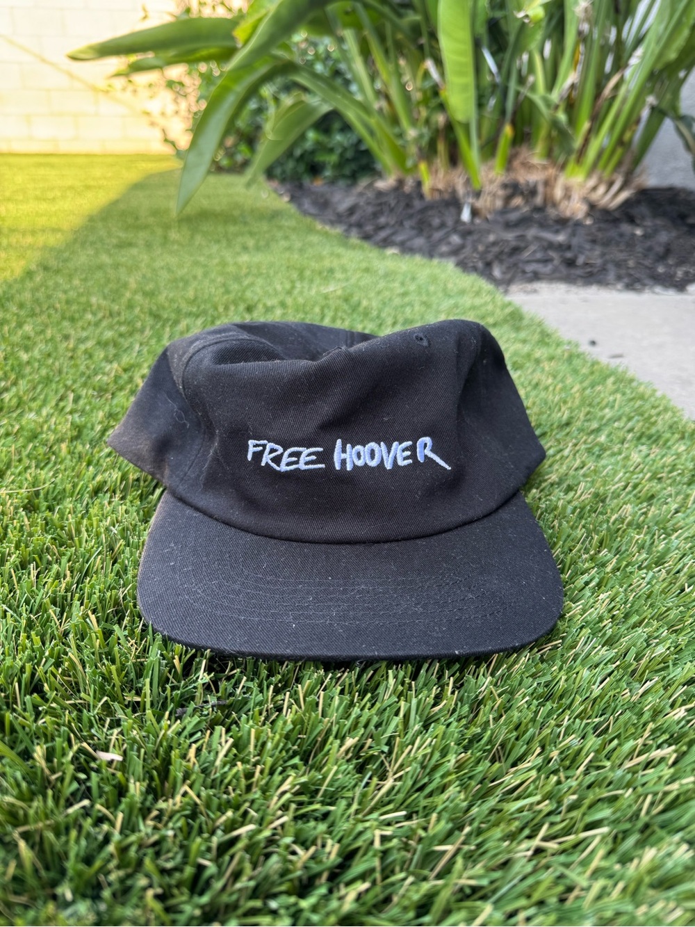 Yeezy Black "Free Hoover" Embroidered Camp Cap Kanye West
